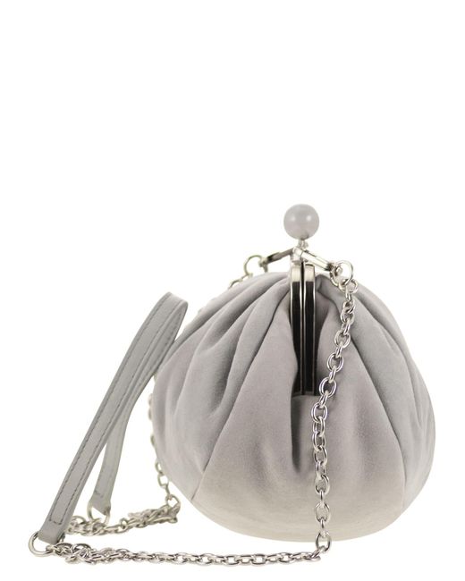 Weekend by Maxmara Valois Pasticcino Tas Klein In Suede in het Gray
