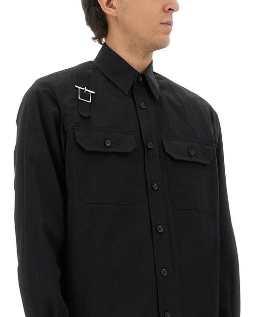 McQueen Black Jacket-Shirt "Harness" for men