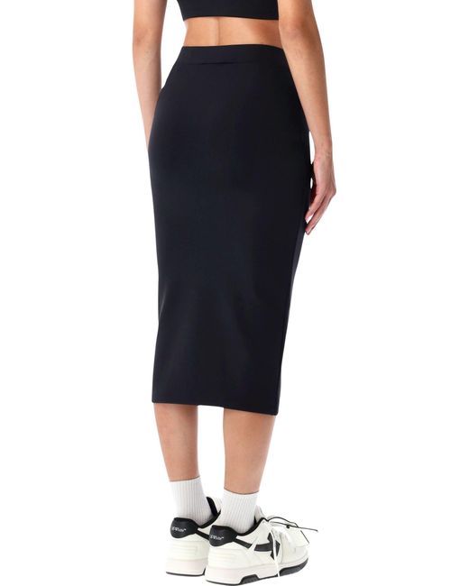 Off-White c/o Virgil Abloh Blue Sleek Stretch Midi Skirt