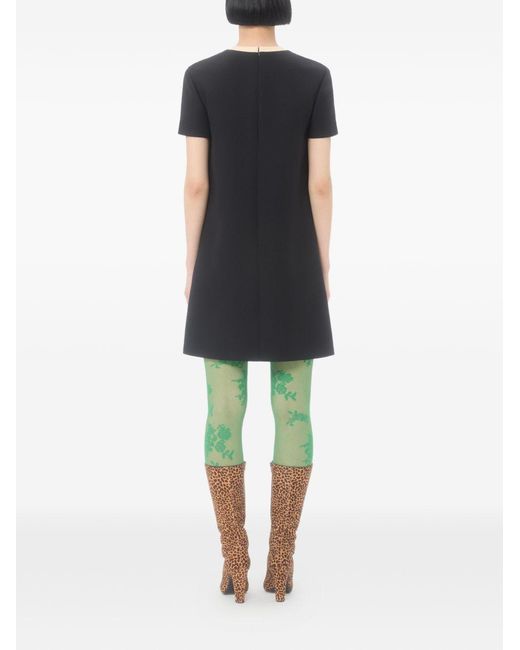 Valentino Black Wool And Silk Blend Dress