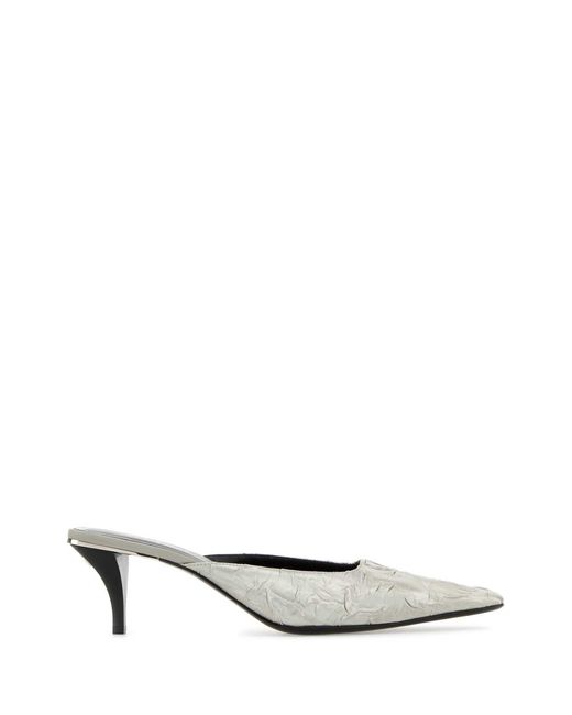 Gucci White Slip-On Mules