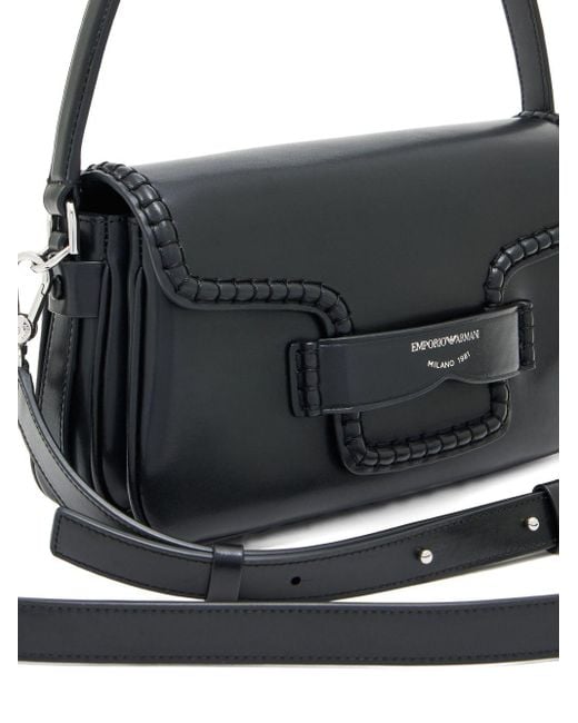 Emporio Armani Blue Leder Umhängetasche