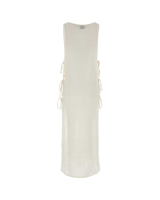 LeKasha White Dress Cover Up With Cordons
