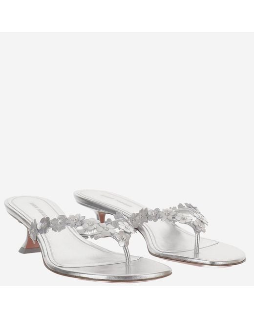 AMINA MUADDI White Leather Sandals Janis