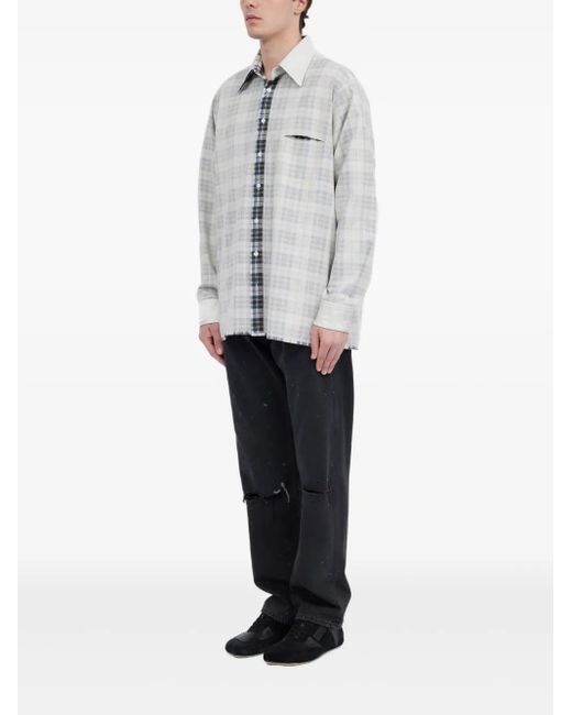 MM6 by Maison Martin Margiela Gray Shirt With Reverse Design