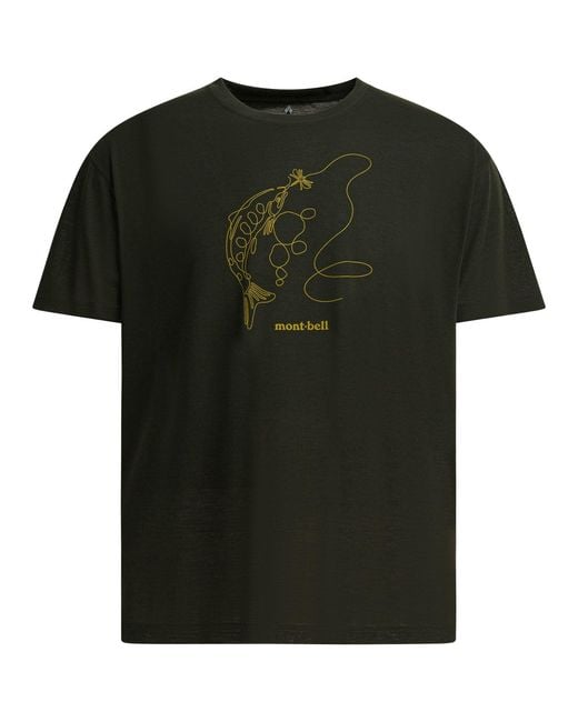 Montbell Black Polyester T-Shirt