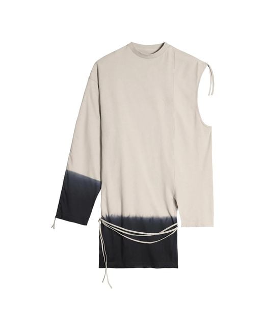 Y-3 White Dip-Dye Effect T-Shirt