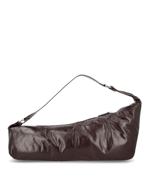 Paloma Wool Brown Mini Wool Shoulder Bag