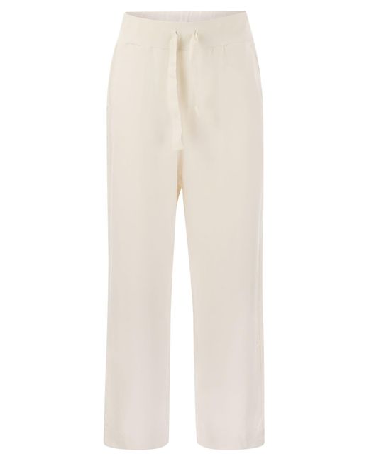 Majestic White Viscose Trousers