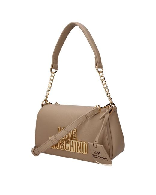 Love Moschino Multicolor Shoulder Bags Polyurethane/Cream
