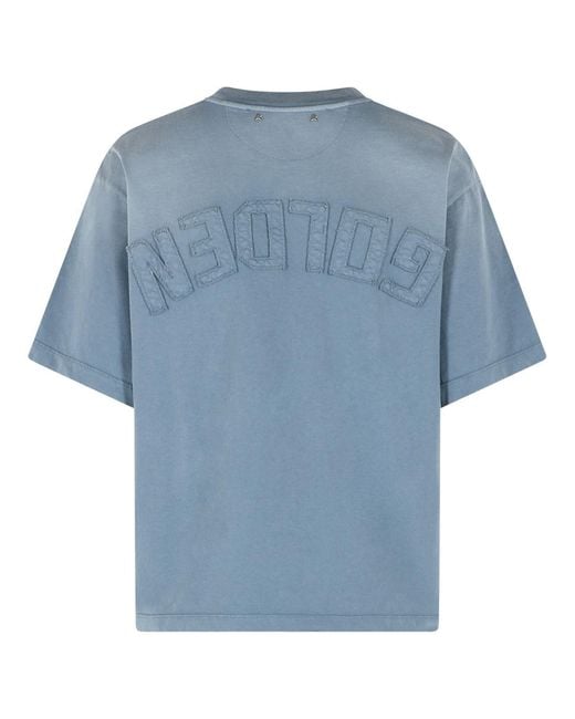 Golden Goose Deluxe Brand Blue Cotton T-Shirt
