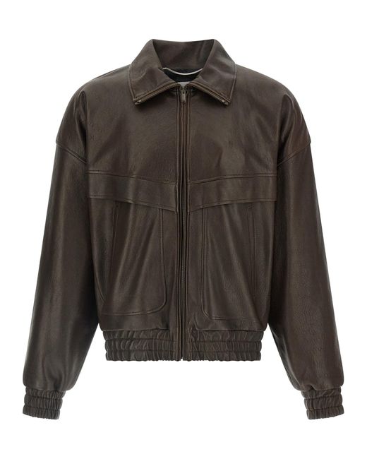 Saint Laurent Gray Bomber Jacket for men