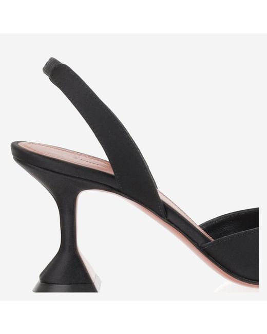AMINA MUADDI Black Begum Silk Slingback
