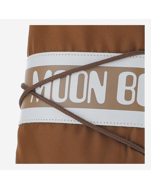 Moon Boot Brown Mondstiefel -Ikon Nylon High Stiefel
