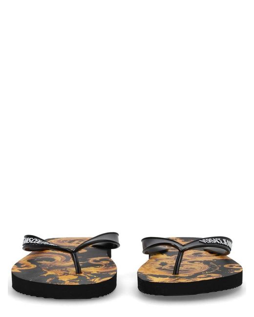Versace Jeans Couture Black Pvc Flat