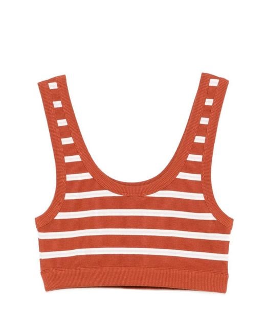 Closed Red Cotton Bralette Bra