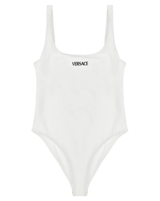 Versace White Einteiliger Badeanzug " Logo"