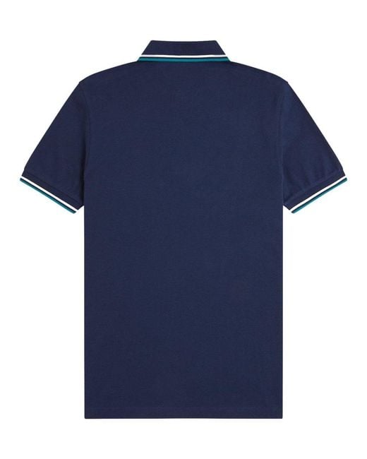 Fred Perry Blue Polo Con Logo