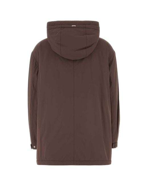 Herno Brown Stretch Nylon Jacket