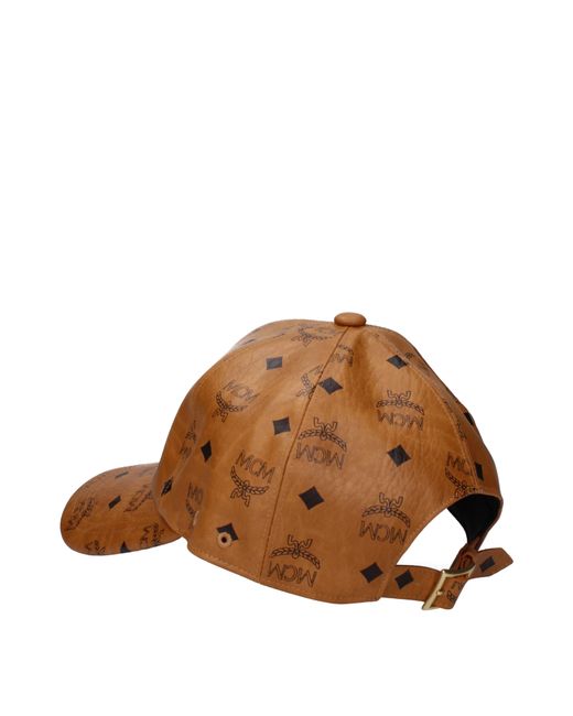 MCM Brown Viscose Hat/Cognac