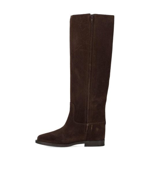 Via Roma 15 Brown Velour Dark Boot