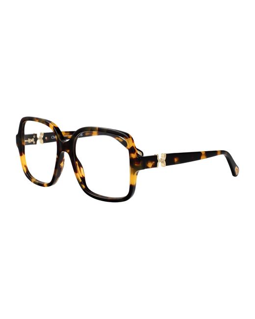 Chloé Black Havana-Havana-Transparent Recycled Acetate Glasses
