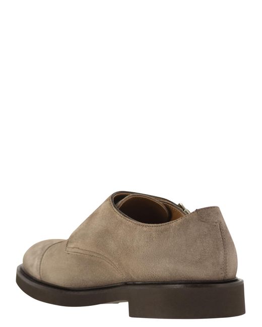 Doucal's Brown Double Suede Buckle for men
