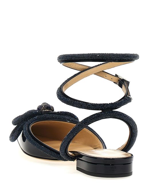 Mach & Mach Blue 'Double Bow' Ballet Flats Flats
