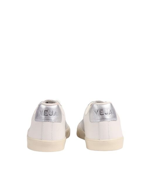 Veja White Espar Logo Leather Extra Sneakers Shoes