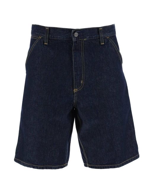 Carhartt Blue Single Knie Bermuda Shorts