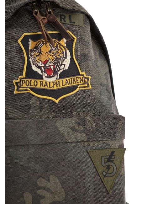 Polo Ralph Lauren Camouflage Canvas -Rucksack mit Tiger in Gray für Herren