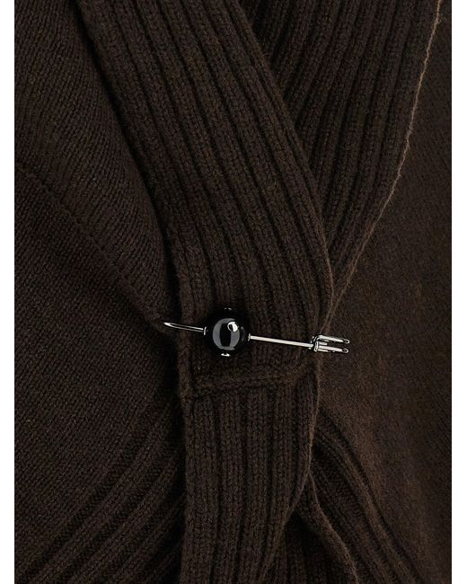 Alberta Ferretti Broche Cardigan in het Black