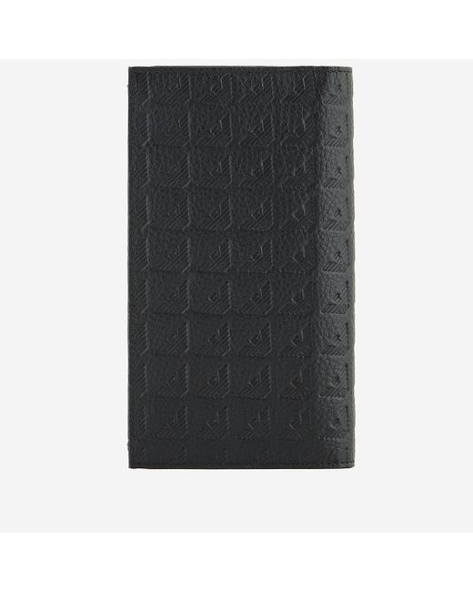Emporio Armani Lederbrieftasche mit geprägtem Logo in Black für Herren