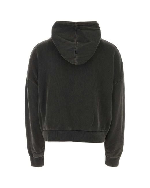 Entire studios Black Slate Cotton Oversize Sweatshirt for men