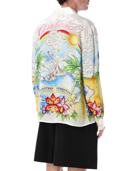 Casablanca White Better Days Silk Shirt