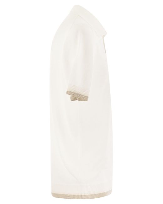 Jersey de lino y hilo de algodón Peserico de color White
