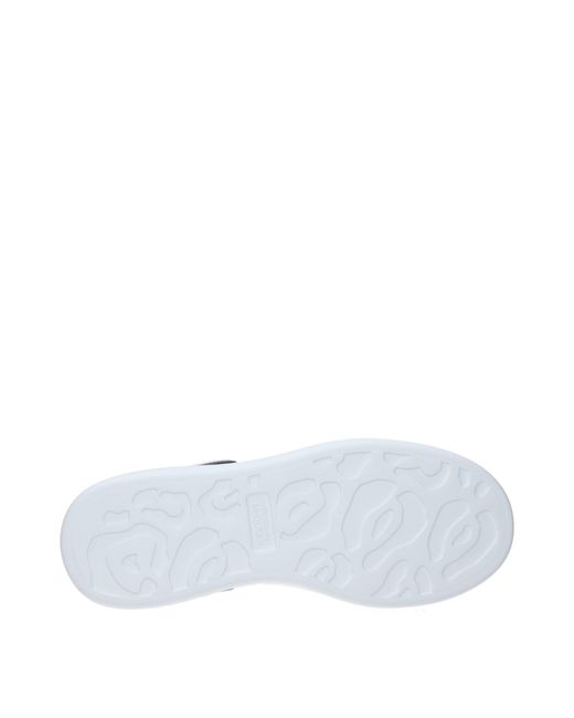 Alexander McQueen White Sneakers Oversize Uomo Pelle Bianco/Nero for men