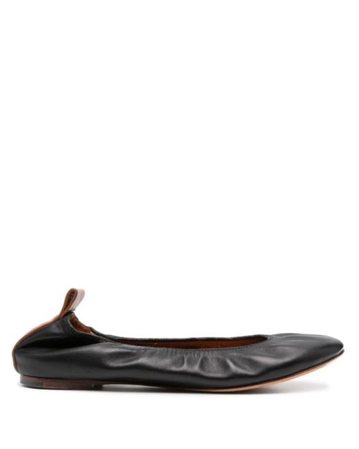 Lanvin White Sneakers Mit Runder Kappe
