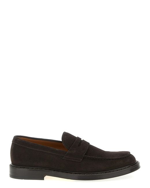 Doucal's Men's Brown Suede Loafers