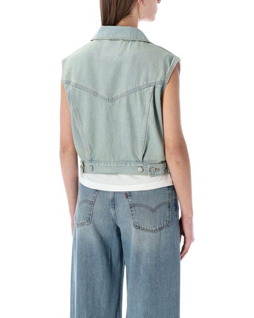 Levi's Blue Shrunken 90's Denim Vest