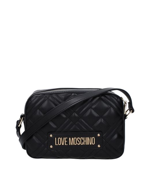Love Moschino Black Liebe Moschino -Umhängetaschen Frauen Polyurethan Schwarz/Gold
