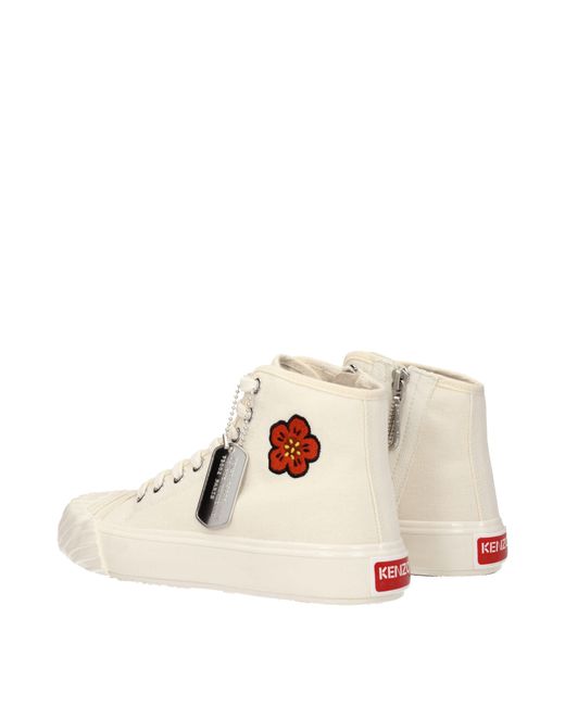 KENZO Sneakers Woman Fabric Beige/cream in het White