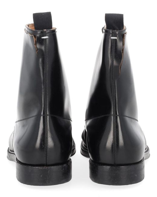 Maison Margiela Black Leather Boots for men