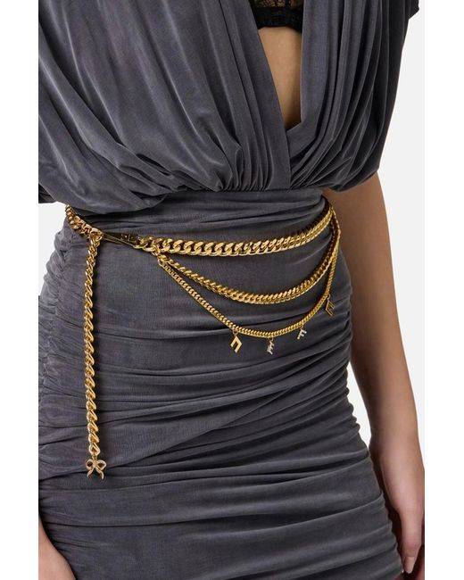 Elisabetta Franchi Black Ruched Mini Dress