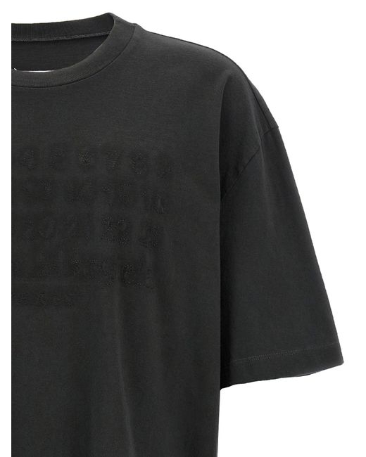 Maison Margiela Gebruikte 'numeric Signature Mm6' T -shirt in het Black