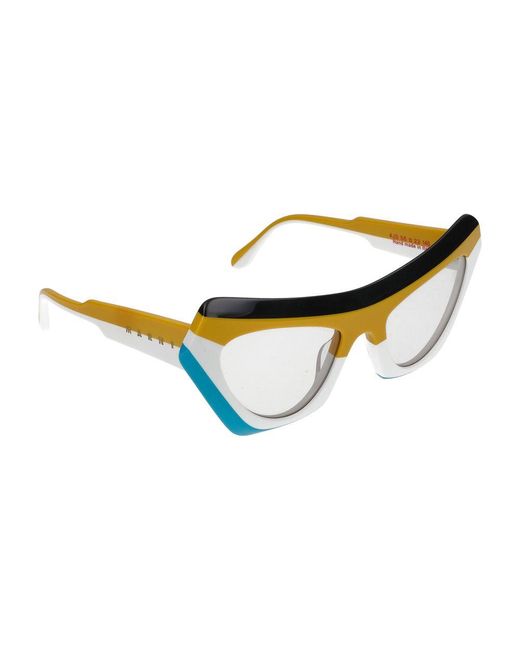 Marni Multicolor Sonnenbrille Devil 's Poolstreifen türkis Multikolor /22/1211 türkis