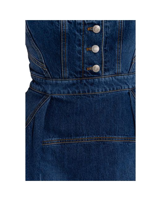 Alexander McQueen Blue Denim Mini Dress