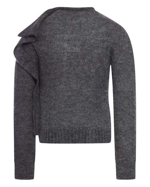 Niccolò Pasqualetti Gray Nota Sweater Kid Mohair Yarn