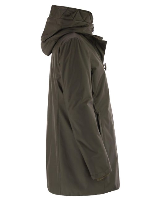 Fay Black Technical Gabardine Toggle Mantel