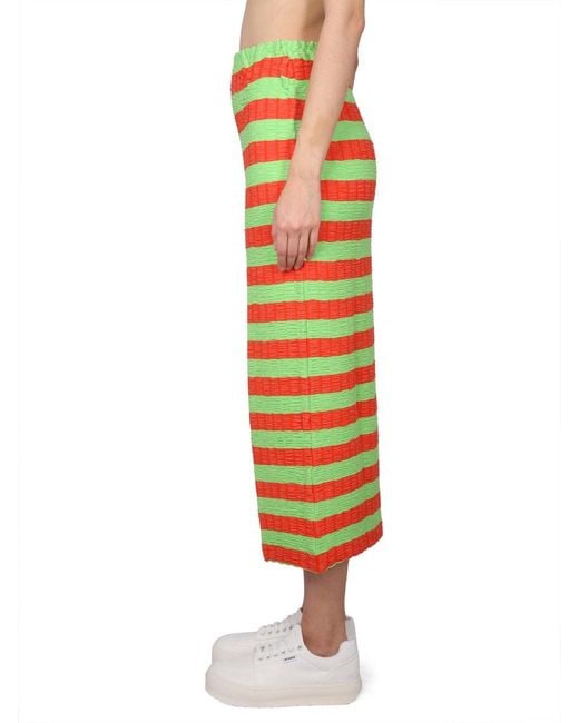 Sunnei Yellow Striped Skirt